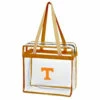 Clear Stadium Tote W/ Checkerboard Handles