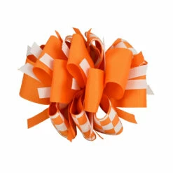 Orange Check Barrette