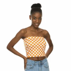 Checkerboard Tube Top