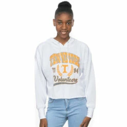Tennessee French Terry Crop Hoodie By Zoozatz