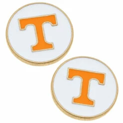 Enamel Stud Power T Earrings