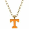 Enamel Power T Necklace